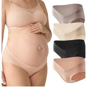 Momcozy 4 Pk Maternity Underwear Seamless Underbelly Small New
